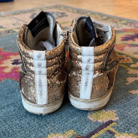 Golden Goose Women's Glitter Sneakers - Gold and Gray - Picture 4 of 8